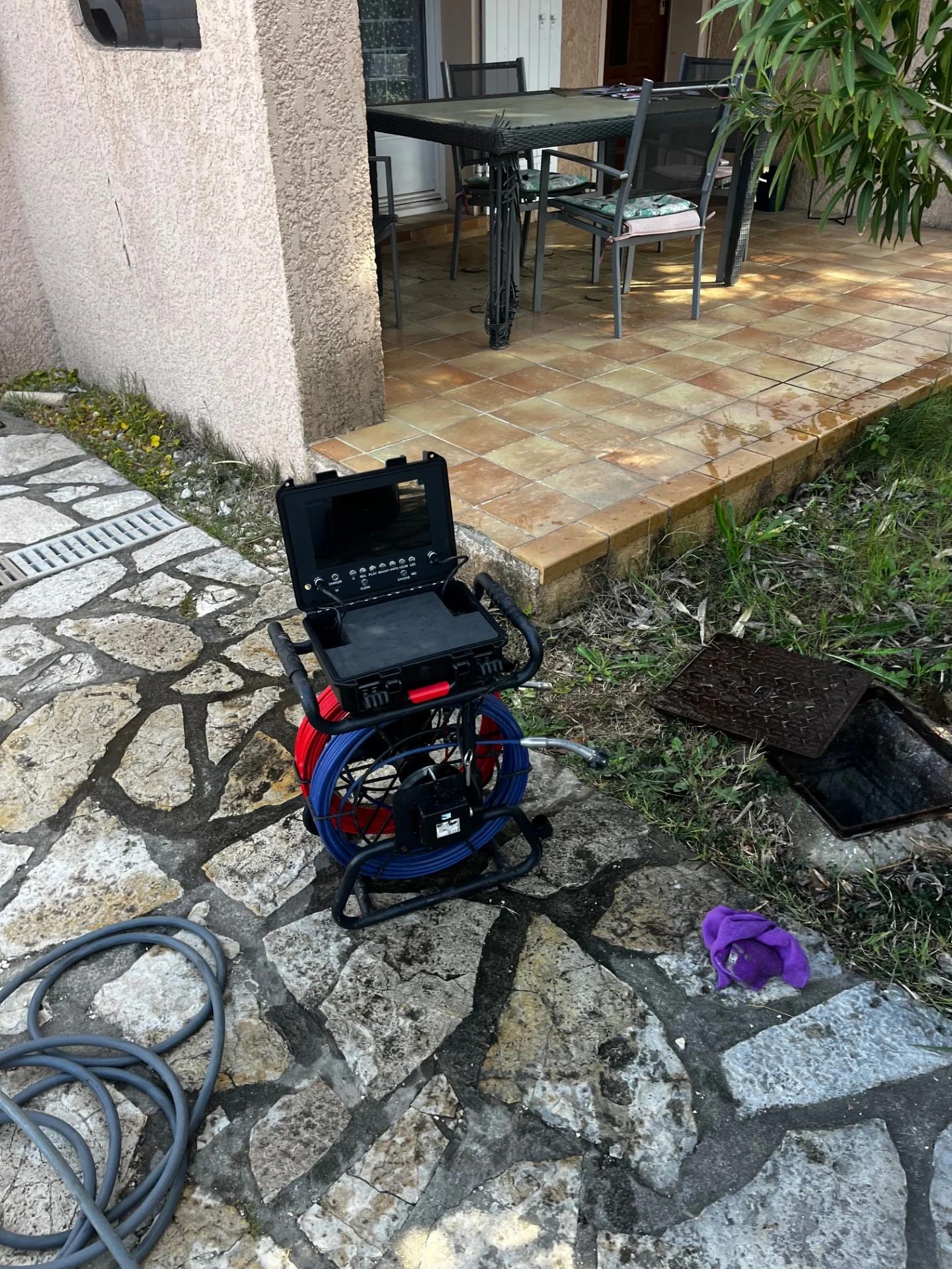 Inspection caméra racines 33 rue des Acacias Cuers — diagnostic travaux